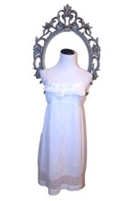 Anthropologie Eloise Women Dress  Lace Ruffle Mini 100% Cotton Size Small 4-6