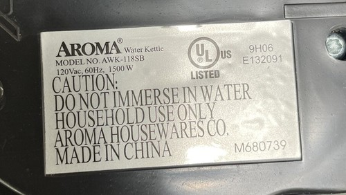 OEM Aroma Electric Kettle Base AWK-118SN REPLACEMENT PART Genuine Tested Works - Picture 7 of 7