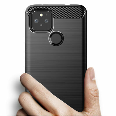 For Google Pixel 5 4A 5G 6 7A 8 Shockproof Carbon Fiber TPU Slim Phone Case