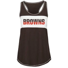 Cleveland Browns Majestic Women's NFL Game Time Glitz Sequin Tank Top