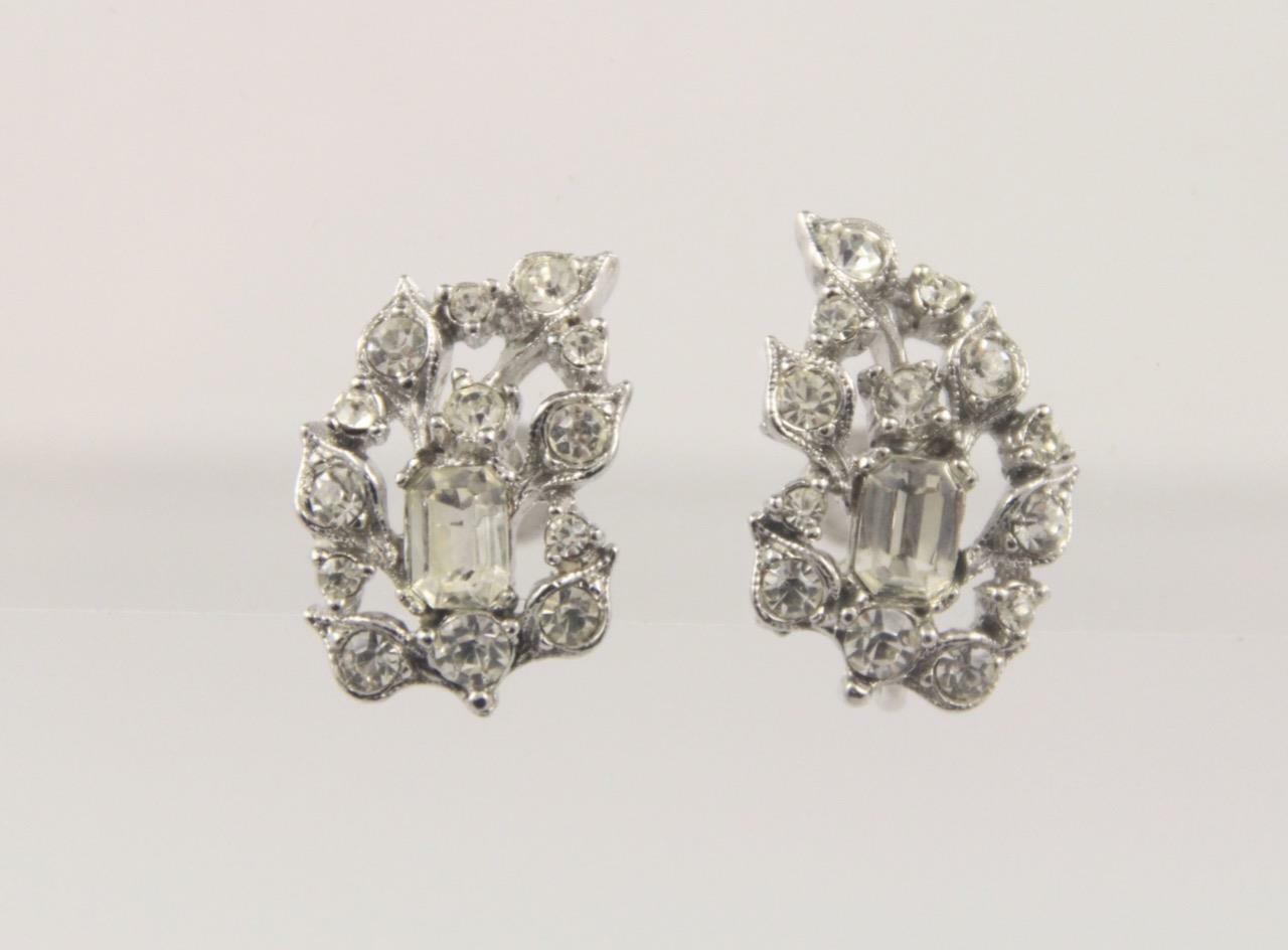 Vintage Bogoff Art Deco Glass Crystal Necklace an… - image 6