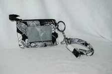 Vera Bradley Top Zip ID Key FOB Quilted Case Coin Change Purse New 