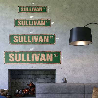 Nolan Vintage Plastic Street Sign - 18 Inch Wide Custom Name Sign For Indoor/Outdoor Decor