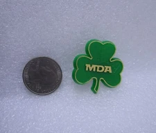MDA Muscular Dystrophy Association Shamrock Plastic Pin