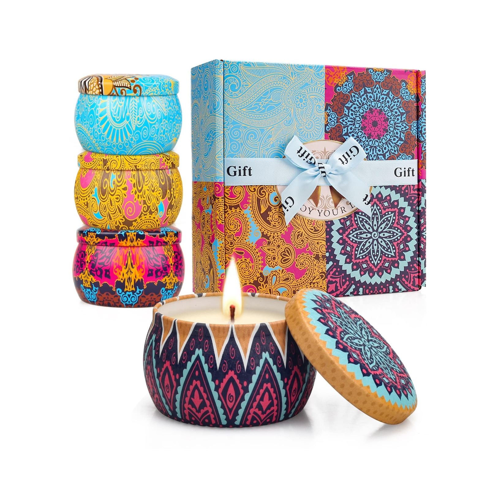 Scented Candles Gifts Set for Women, Aromatherapy Candles for Home