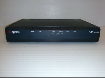 SPRINT SP-645ME-A1 ADSL MODEM, 645 SERIES SP-645R-A1-0504 (NO POWER ADAPTER)