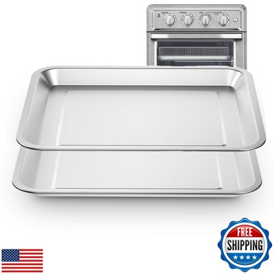 Stainless Steel Baking Tray Pan Compatible with Cuisinart Toaster Oven Tray,S