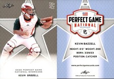 KEVIN BAZZELL 2020 LEAF PERFECT GAME NATIONAL SHOWCASE ROOKIE CARD #158