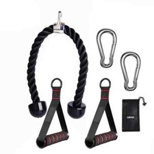 Tricep Rope Push Pull Down Cord For Bodybuilding Exercise Gym Workout Fitness
