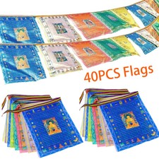 Tibetan Buddhist Prayer Flags 40PCS Outdoor Meditation Traditional 11x14 inches