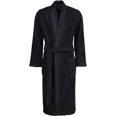 Cawö Home Bademäntel Herren Kimono Doubleface 823 lava - 97 Herren Schwarz