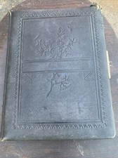 1890  s Embossed Leather Chromlithic Photo Album
