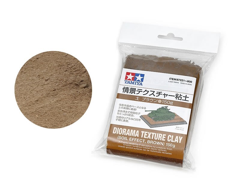 Tamiya Fondo per Diorama Argilla Marrone (150g) 87221 modellismo