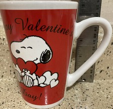 COFFEE MUG PEANUTS SNOOPY HAPPY VALENTINES DAY CHARLIE BROWN COMIC 5