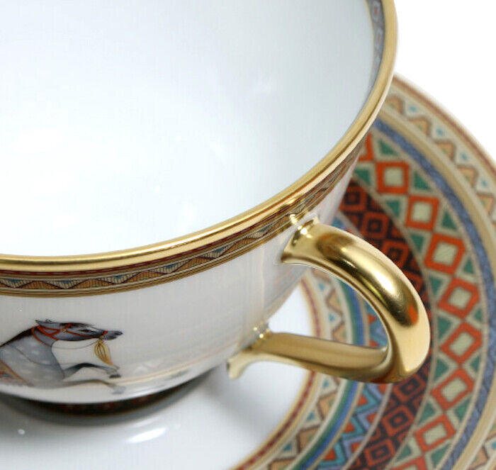 Hermes Cheval d'Orient Tea Cup Saucer Tableware 2 set Animal Hermes Cheval d'Orient Tea Cup Saucer Tableware 2 set Animal