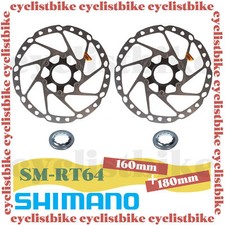 OEM Shimano SM-RT64 Center Lock Disc Brake Rotor Set 160mm 180mm