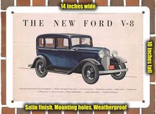 Metal Sign - 1930 Ford New V8 Sign Variant 2