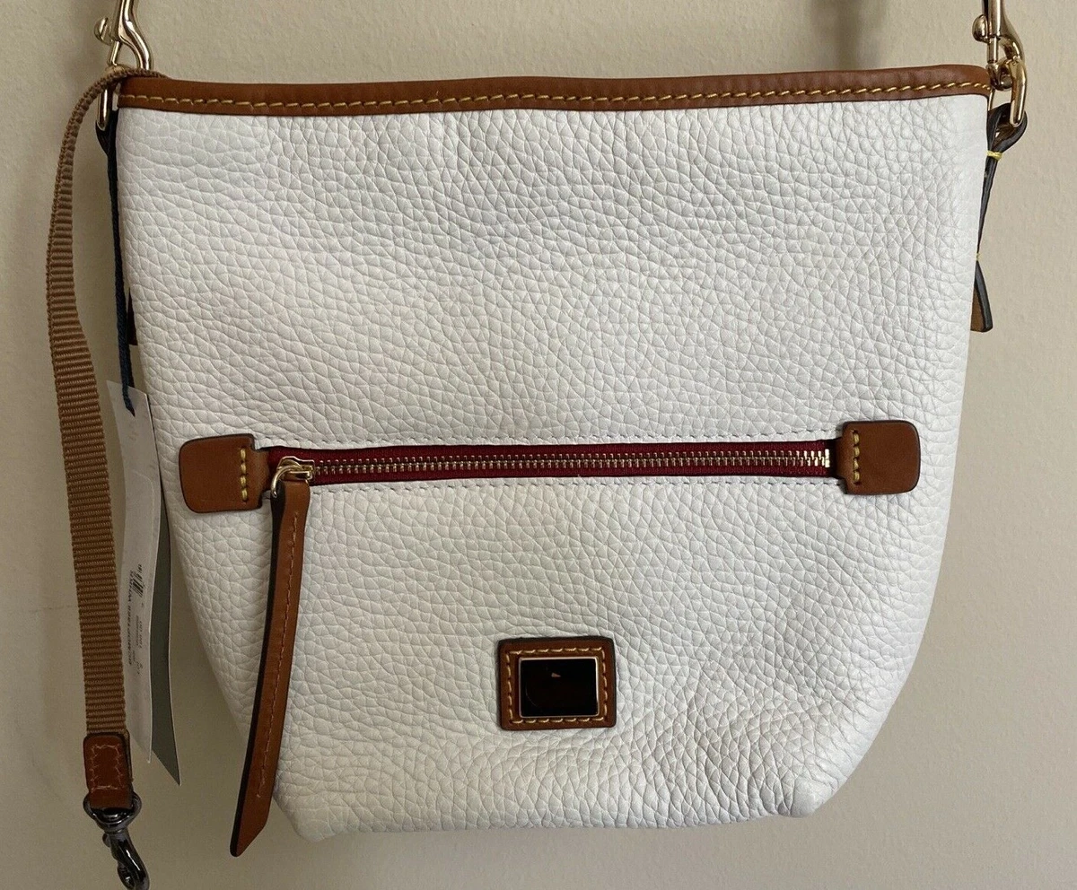 Dooney Bourke Camden Pebble White Mini Hobo Crossbody Shoulder Bag