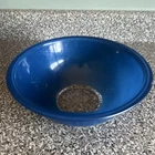 Vintage PYREX Blue Glass Mixing Bowl 325 Round 2.5L  (clear bottom)