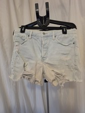 Old Navy OG Straight Light Wash Button Fly Shorts Size 8