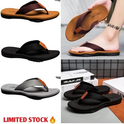 Men's Summer Flip Flops Comfortable EVA Insole Beach Sandals Casual Slip On Shoe