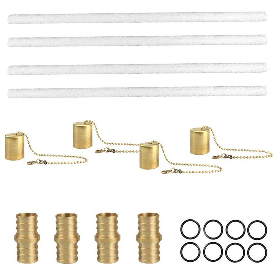 Kit de antorcha Tiki para botella de vino paquete de 4 luces incluye tapas de soporte de mechas de larga vida Foto 4 de 4