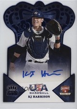 2015 Panini USA Baseball Crown Royale Blue Signatures 19/25 KJ Harrison Auto 0a7