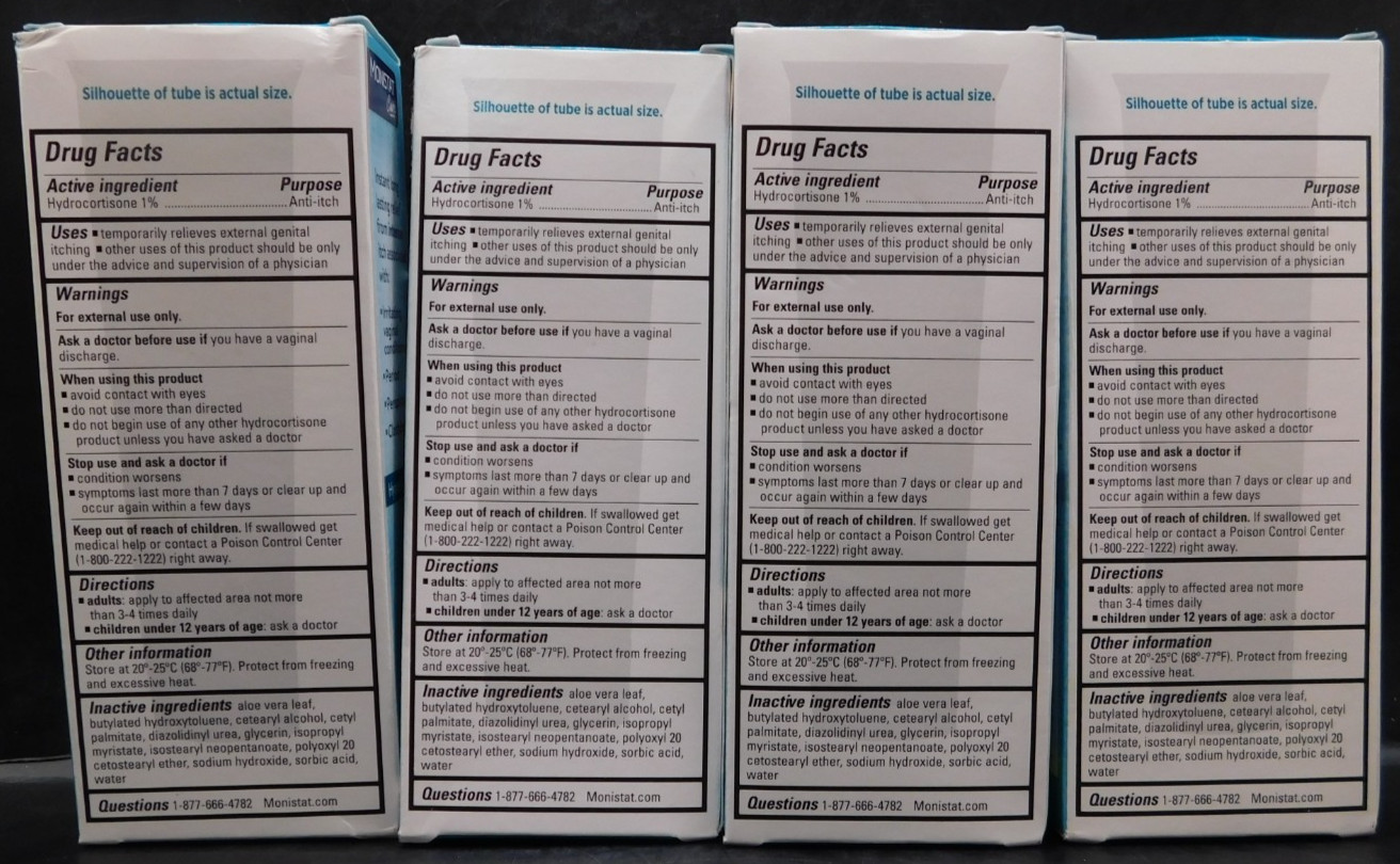 4 Pk Monistat Care Instant Itch Relief Cream W Aloe Vera 1oz Ea Exp: 9/26 New