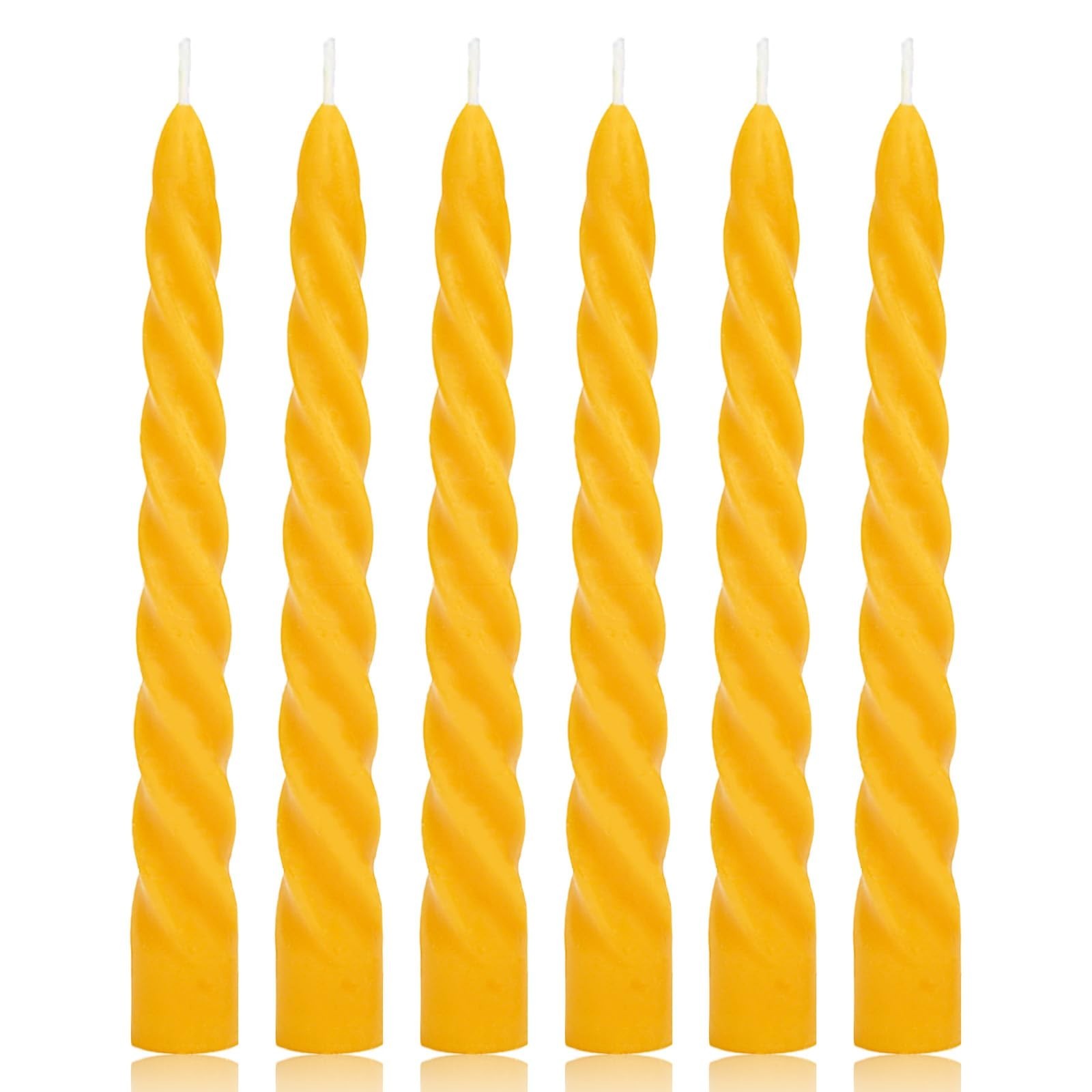 7 Inch Spiral Beeswax Candles 7 Hours Burning Na...