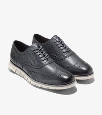 Cole Haan Men's Zerogrand Wingtip Oxford, Turbulence/Monument, C37739, 8 M
