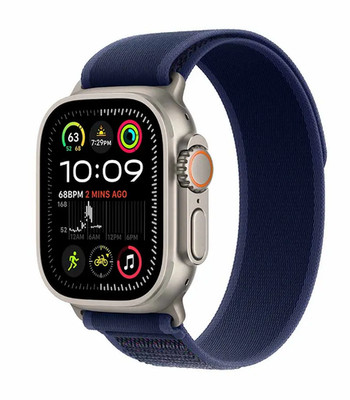 APPLE WATCH Ultra 2 (Cell + GPS) NEW Sealed - Nat Ti 49mm Trail Loop Blue M/L