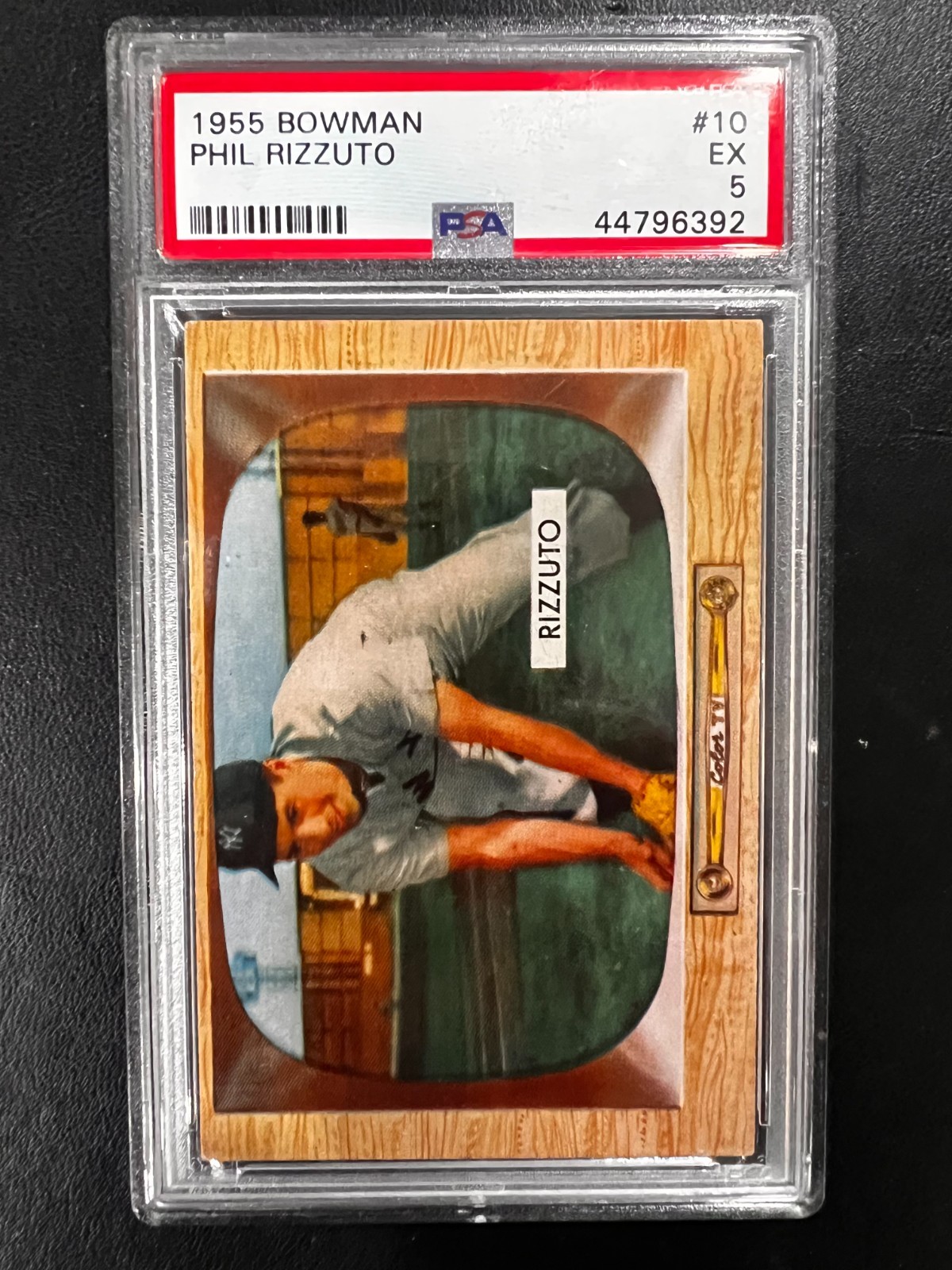 Phil Rizzuto 1955 Bowman PSA 5 EX #10 NY Yankees Beautiful Color & Centering