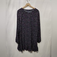 Gap Flounce Hem Dress Women's XXL Black Cottagecore Peasant Retro 90s Y2K