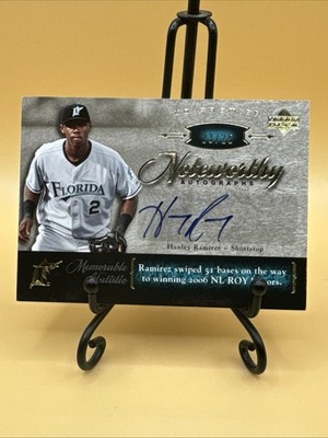2007 Upper Deck Premier Noteworthy Auto Gold Hanley Ramirez #NW-HR Marlins /25