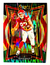 2024 Panini Select Travis Kelce BLACK GREEN Shock Prizm Card #97 Chiefs Star!