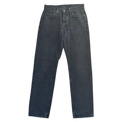 Lee Chicago Denim Jeans Straight Regular Button Fly Black Mens W31 L29