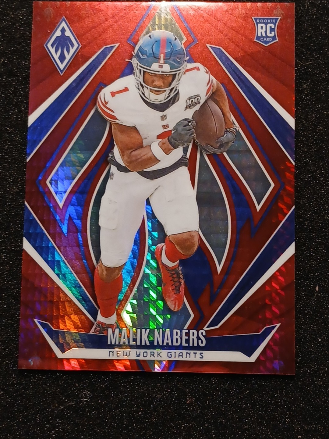 2024 Panini Phoenix Malik Nabers Red Hyper /140 Rookie New York Giants #221 RC