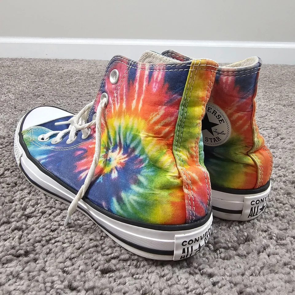 Converse Chuck Taylor All Star High Top Womens 6 Purple Tie Dye Lace Up 168996F - Image 4 of 4