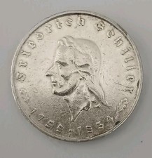 5 Mark Silber Münze Friedrich von Schiller 1934 F, Jaeger 359