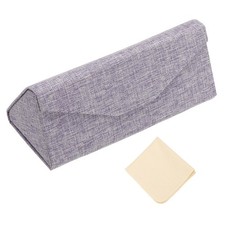 Triangle Magnetic Foldable Glasses Case, Purple Classic Texture 