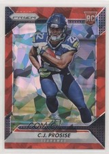 2016 Panini Prizm Rookie Red Crystals Prizm 47/75 CJ Prosise #250 01wi