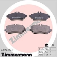 Zimmermann Bremsbelagsatz, Scheibenbremse 23070.195.1 FüR MERCEDES-BENZ