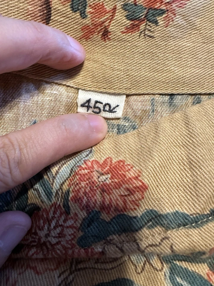 Vestido floral teñido caqui lino algodón Mabigu 45 rpm Foto 4 de 4