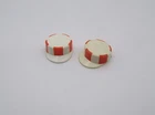 Playmobil (0343) Lot of 2 Adult Hats Yellowed Vintage Construction Caps