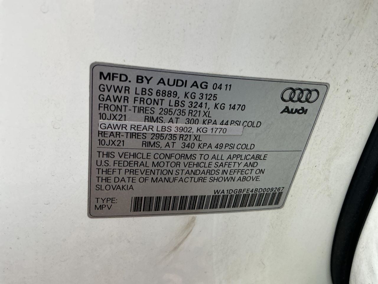 Audi R8 2008-2015 Coolant reservoir P/N 5191014