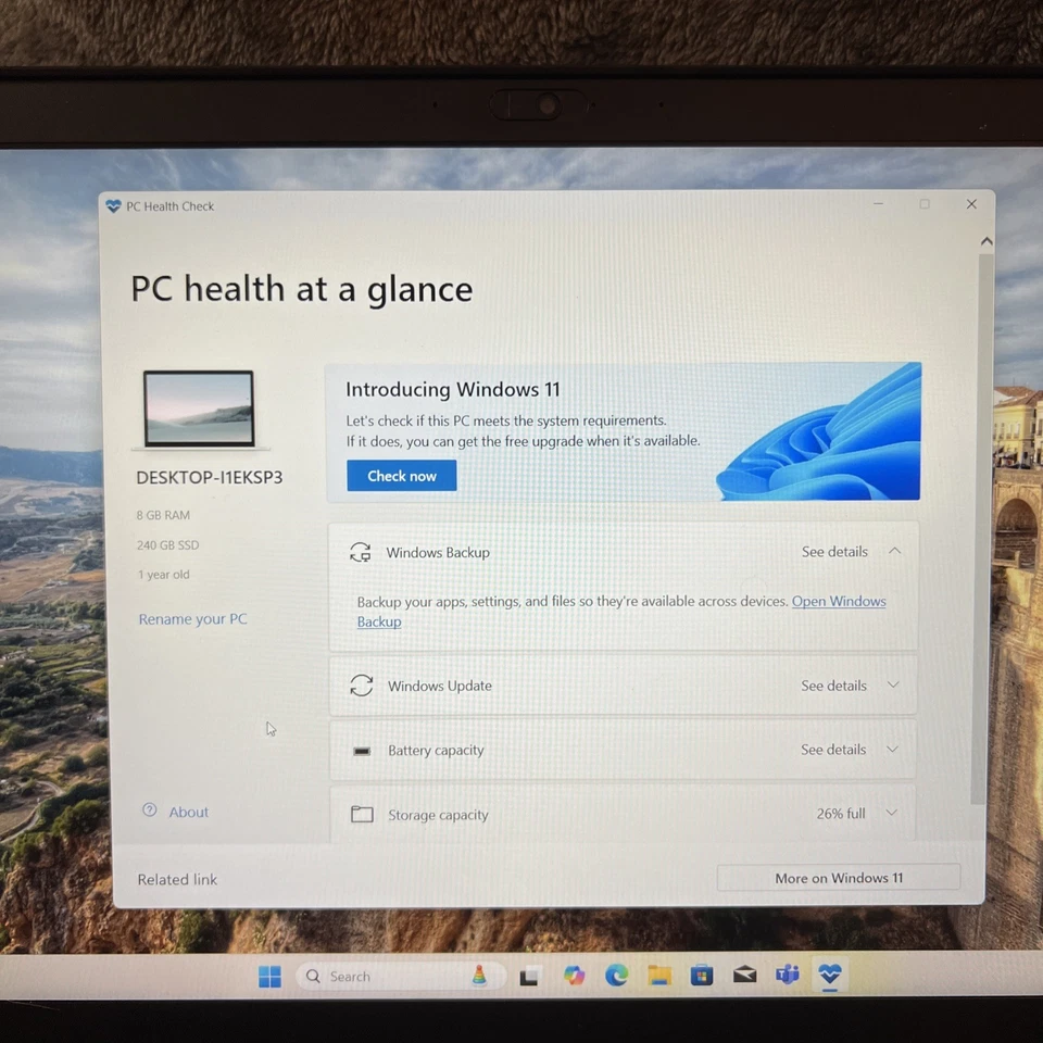 Lenovo Thinkpad P52s i7-8550U@1.80GHz 8GB RAM 240GB SSD Win 11 Pro NVIDIA P500 Foto 4 de 4
