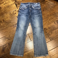 Miss Me Mid Rise Easy Boot Women  s Size 26 Measure 31 X 28 Denim Blue Jeans  