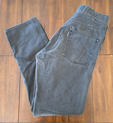 Levis Jeans Big E White Tab Actual 30 x 29 Black Distressed