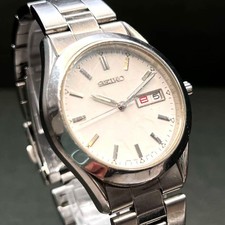 Seiko Spirit 7N43-9080 Day Date Dress Watch New Battery From Japan