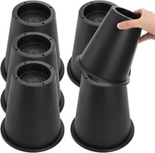 6 Pack 6 Inch Heavy Duty Bed Risers, Round Furniture Riser with Non-Slip Foam...